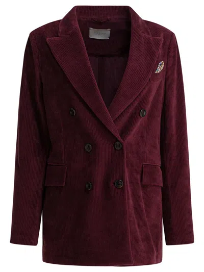 Circolo 1901 Jackets In Burgundy