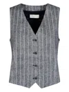 Circolo 1901 Striped Vest In Gray