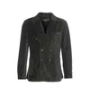 Circolo 1901 Suede Jacket With Button Detailing And Pockets In Gray