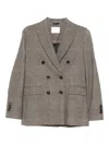 Circolo 1901 Double-breasted Checked Jacket In Gray