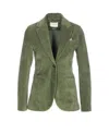 Circolo 1901 Long Sleeve Single Breasted Jacket With Pocket In Green