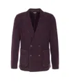 Circolo 1901 Textured Fabric Jacket Notched Lapel In Multi