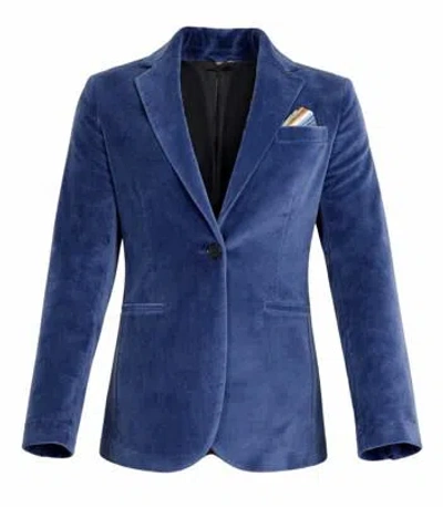 Circolo 1901 Single-breasted Corduroy Blazer In Blue
