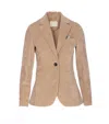 Circolo 1901 Bordeaux Jacket Frontal Button Closure In Multi