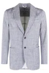 Circolo 1901 Jersey Piquet Textured Jacket With Notch Lapel In Blue