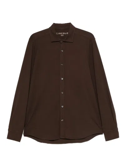 Circolo 1901 Jersey Shirt In Brown