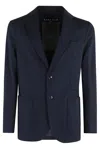 Circolo 1901 Stretch Technical Jersey Jacket In Blu Navy