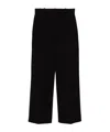 Circolo 1901 Wide-leg Stretch Cotton Pants In Black