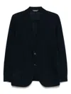 Circolo 1901 Cotton Single-breasted Jacket With Buttoned Cuffs In Black