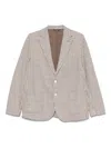 Circolo 1901 Cotton And Linen Blend Jacket In Neutrals