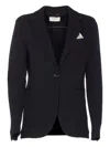 Circolo 1901 Knitted Jacket With Front Pockets And V-neck In Black