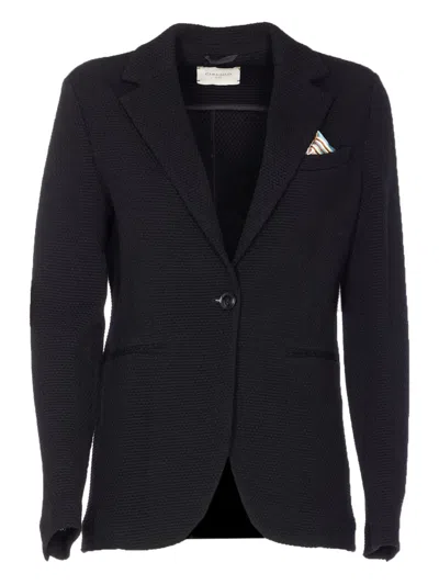 CIRCOLO 1901 KNITTED BUTTON-CLOSURE BLAZER