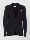Circolo 1901 Knitted Jacket With Front Pockets And V-neck In Black