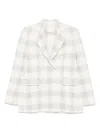 Circolo 1901 Check Pattern Double-breasted Cotton Jacket