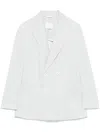 Circolo 1901 Double-breasted Blazer With Light Striped Pattern In Light Blue