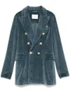 Circolo 1901 Velvet Blazer In Blue