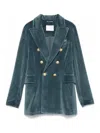 Circolo 1901 Velvet Blazer In Light Blue