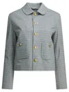 Circolo 1901 Gingham Button-front Jacket In Gray