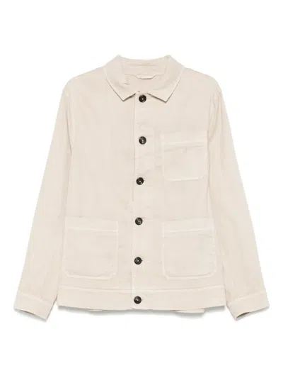 Circolo 1901 Linen-blend Shirt Jacket In Neutral