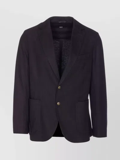 Circolo 1901 Long Sleeve Jacket With Notch Lapel And Pockets In Blue