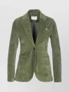Circolo 1901 Long Sleeve Single Breasted Jacket With Pocket In Green