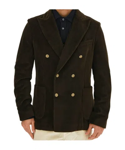 Circolo 1901 Long-sleeved Corduroy Casual Jacket In Black