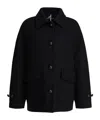 Circolo 1901 Black Wool Double-breasted Coat In Black