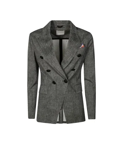 Circolo 1901 Long-sleeved Suit Jacket In Black