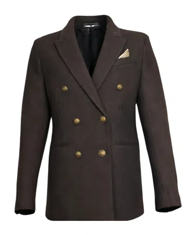 Circolo 1901 Long-sleeved Suit Jacket In Brown