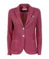 Circolo 1901 Magenta Single Breasted Jacket In Red