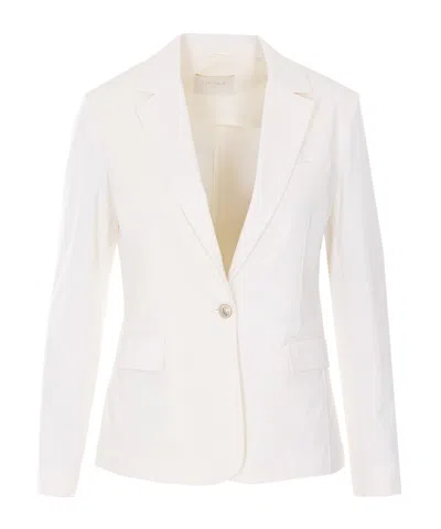 Circolo 1901 Long-sleeved Suit Jacket In White