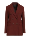 Circolo 1901 Luxury Woman Blazer Brown Size 6 Virgin Wool, Cashmere, Elastane