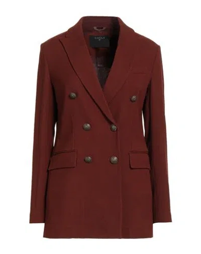 Circolo 1901 Luxury Woman Blazer Brown Size 6 Virgin Wool, Cashmere, Elastane