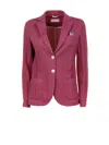 Circolo 1901 Magenta Single Breasted Jacket In Red