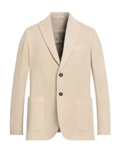 Circolo 1901 Man Blazer Beige Size 44 Cotton, Elastane In Sand