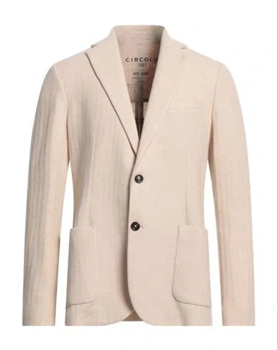 Circolo 1901 Man Blazer Beige Size 44 Virgin Wool
