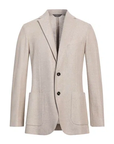 Circolo 1901 Man Blazer Beige Size 46 Cotton, Linen