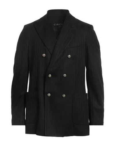 Circolo 1901 Man Blazer Black Size 38 Linen, Cotton