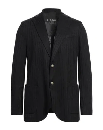 Circolo 1901 Man Blazer Black Size 46 Linen, Cotton