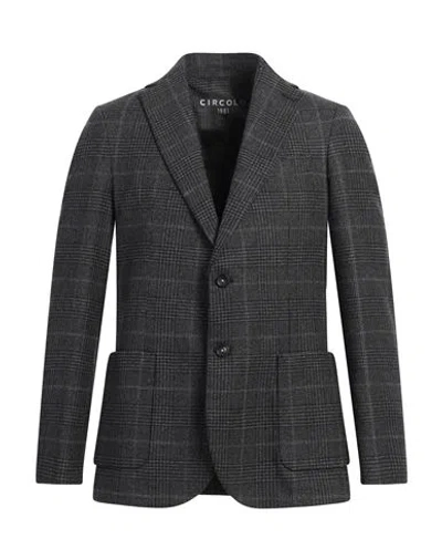 Circolo 1901 Man Blazer Black Size 42 Virgin Wool, Cotton, Elastane