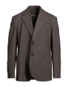 Circolo 1901 Tailored Cotton Blazer Featuring Printed Design In Brown