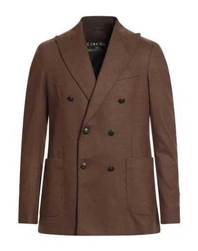 Circolo 1901 Man Blazer Brown Size 44 Wool, Cashmere
