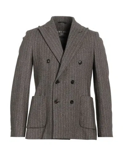 Circolo 1901 Man Blazer Brown Size 46 Cotton, Elastane In Gray