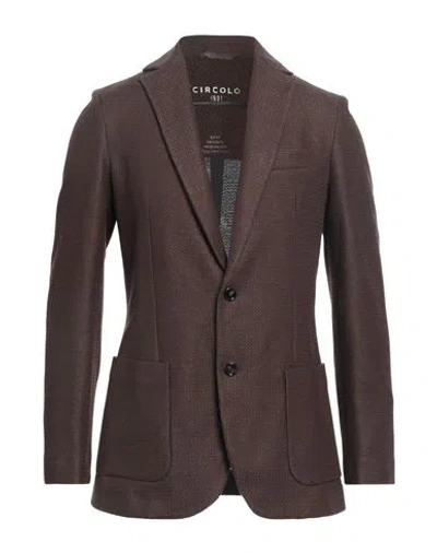 Circolo 1901 Man Blazer Brown Size 44 Cotton, Linen