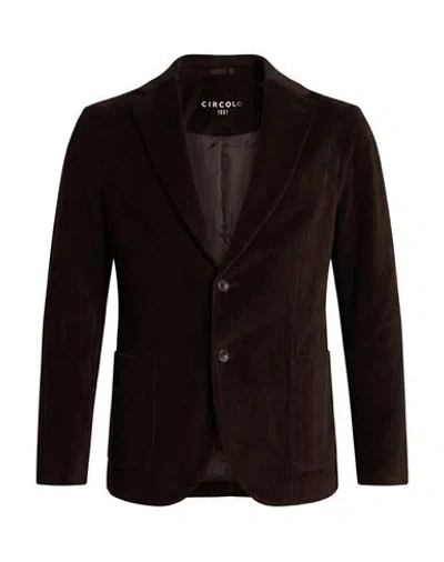 Circolo 1901 Man Blazer Brown Size 46 Cotton, Polyester