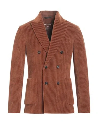 Circolo 1901 Man Blazer Brown Size 40 Cotton, Polyester In Brown