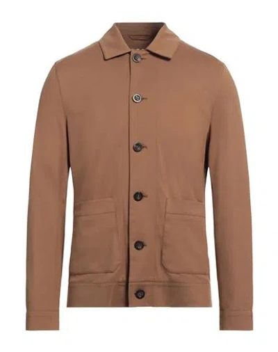 Circolo 1901 Man Blazer Camel Size L Cotton, Elastane In Beige