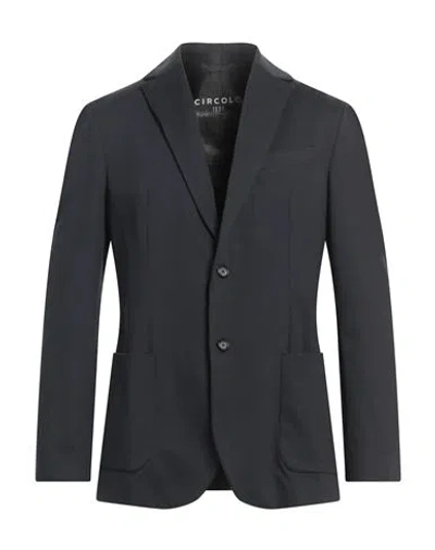 Circolo 1901 Man Blazer Charcoal Size 40 Cotton, Elastane In Black