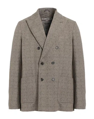 Circolo 1901 Man Blazer Chocolate Brown Size 44 Cotton, Elastane
