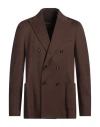 Circolo 1901 Man Blazer Dark Brown Size 40 Cotton, Elastane